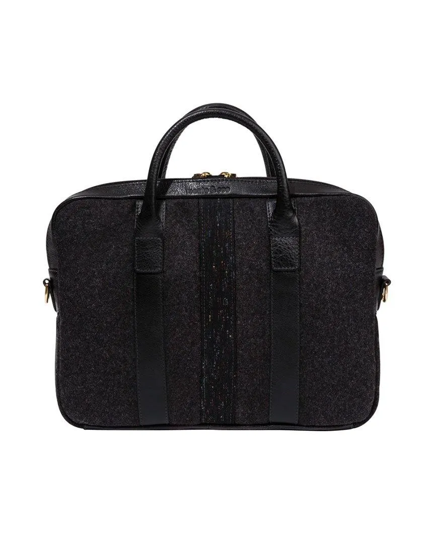 Wool Briefcase Black